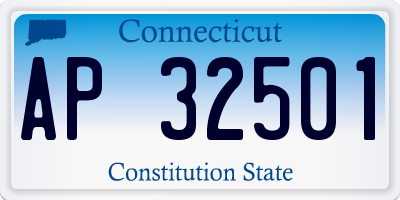 CT license plate AP32501