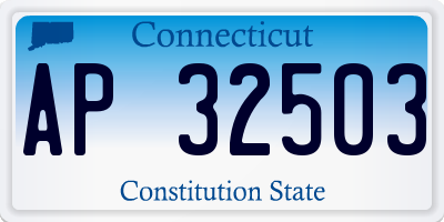CT license plate AP32503