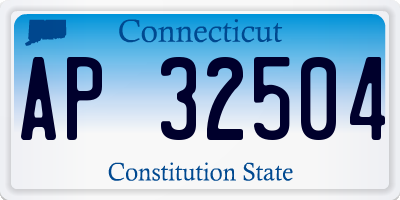CT license plate AP32504