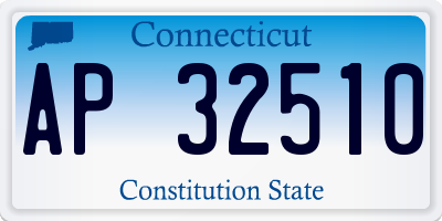CT license plate AP32510