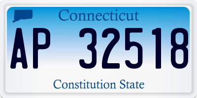 CT license plate AP32518