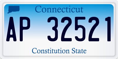CT license plate AP32521