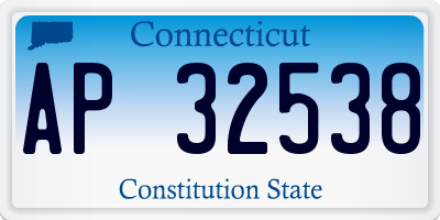CT license plate AP32538