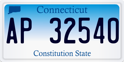 CT license plate AP32540