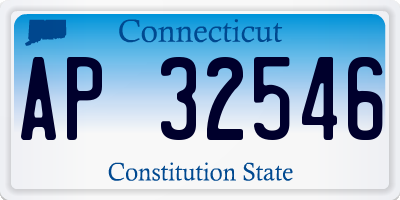 CT license plate AP32546