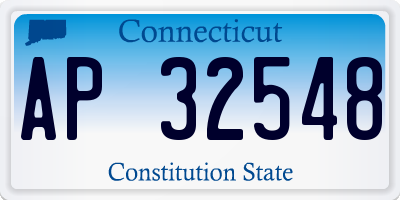 CT license plate AP32548