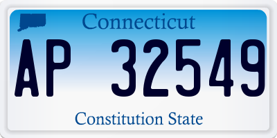 CT license plate AP32549