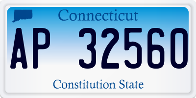 CT license plate AP32560