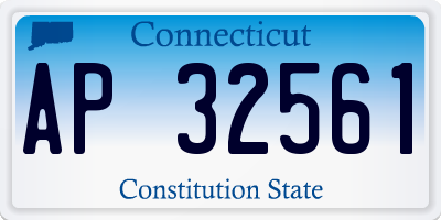 CT license plate AP32561