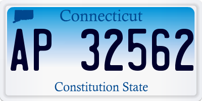 CT license plate AP32562