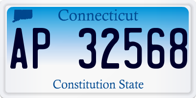 CT license plate AP32568