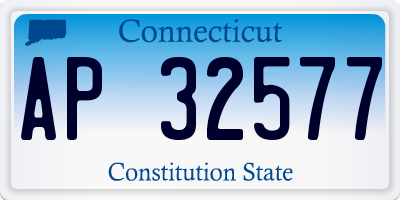 CT license plate AP32577
