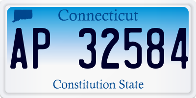 CT license plate AP32584