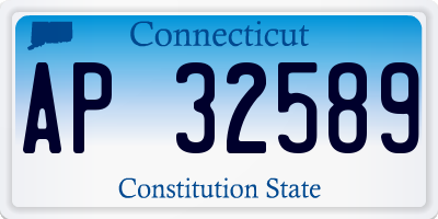 CT license plate AP32589