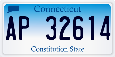 CT license plate AP32614
