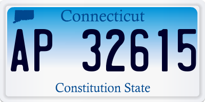 CT license plate AP32615