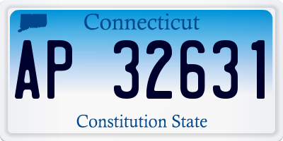 CT license plate AP32631