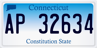 CT license plate AP32634