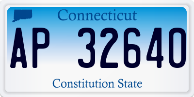 CT license plate AP32640