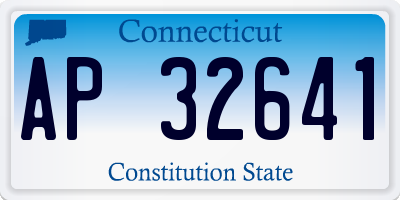 CT license plate AP32641