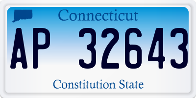 CT license plate AP32643