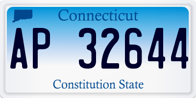 CT license plate AP32644