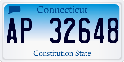CT license plate AP32648