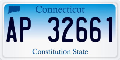 CT license plate AP32661