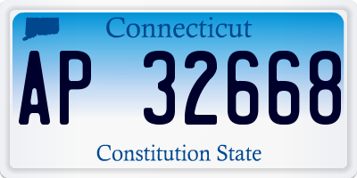 CT license plate AP32668