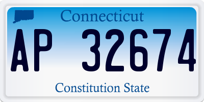 CT license plate AP32674
