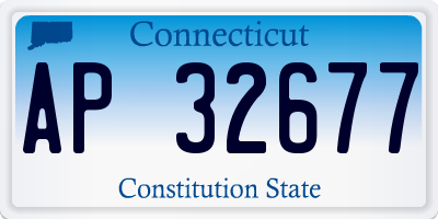 CT license plate AP32677