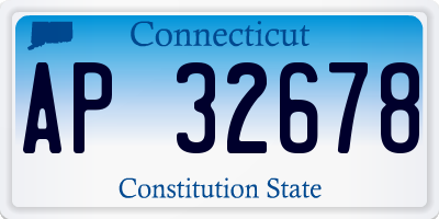 CT license plate AP32678