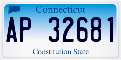 CT license plate AP32681