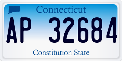 CT license plate AP32684