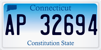 CT license plate AP32694