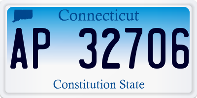 CT license plate AP32706