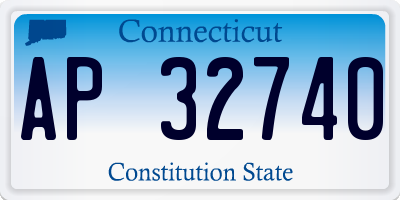 CT license plate AP32740