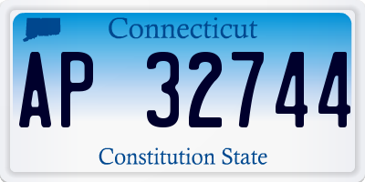CT license plate AP32744
