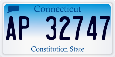 CT license plate AP32747