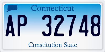 CT license plate AP32748