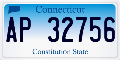 CT license plate AP32756