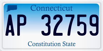 CT license plate AP32759