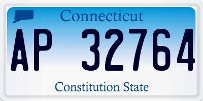 CT license plate AP32764