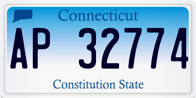 CT license plate AP32774