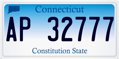 CT license plate AP32777