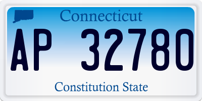 CT license plate AP32780