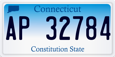 CT license plate AP32784
