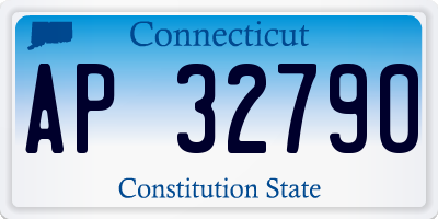 CT license plate AP32790