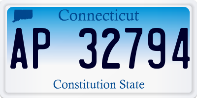CT license plate AP32794