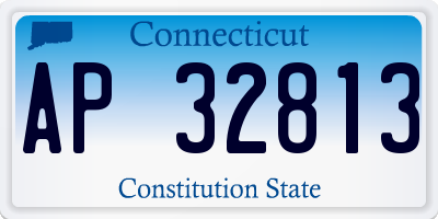 CT license plate AP32813